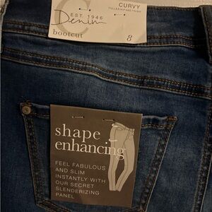 JM Collection Blue Boot Cut Jeans